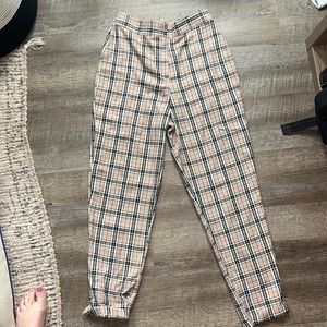 Nasty Gal - Plaid trousers - worn once